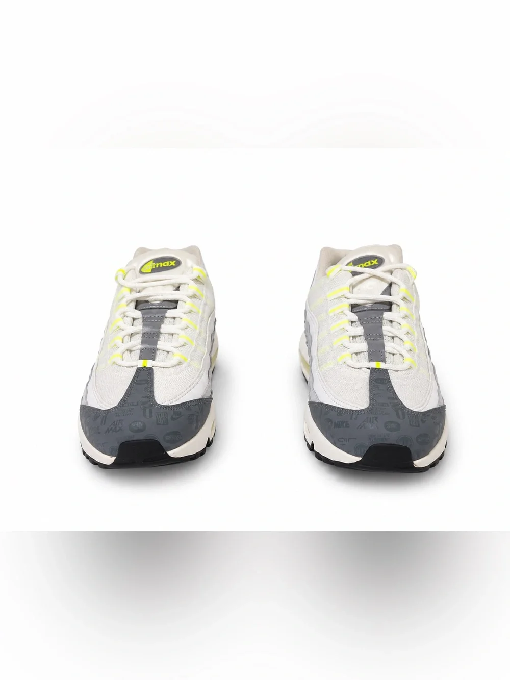 Nike Men’s White, Gray and Neon Yellow Air Max Sneakers